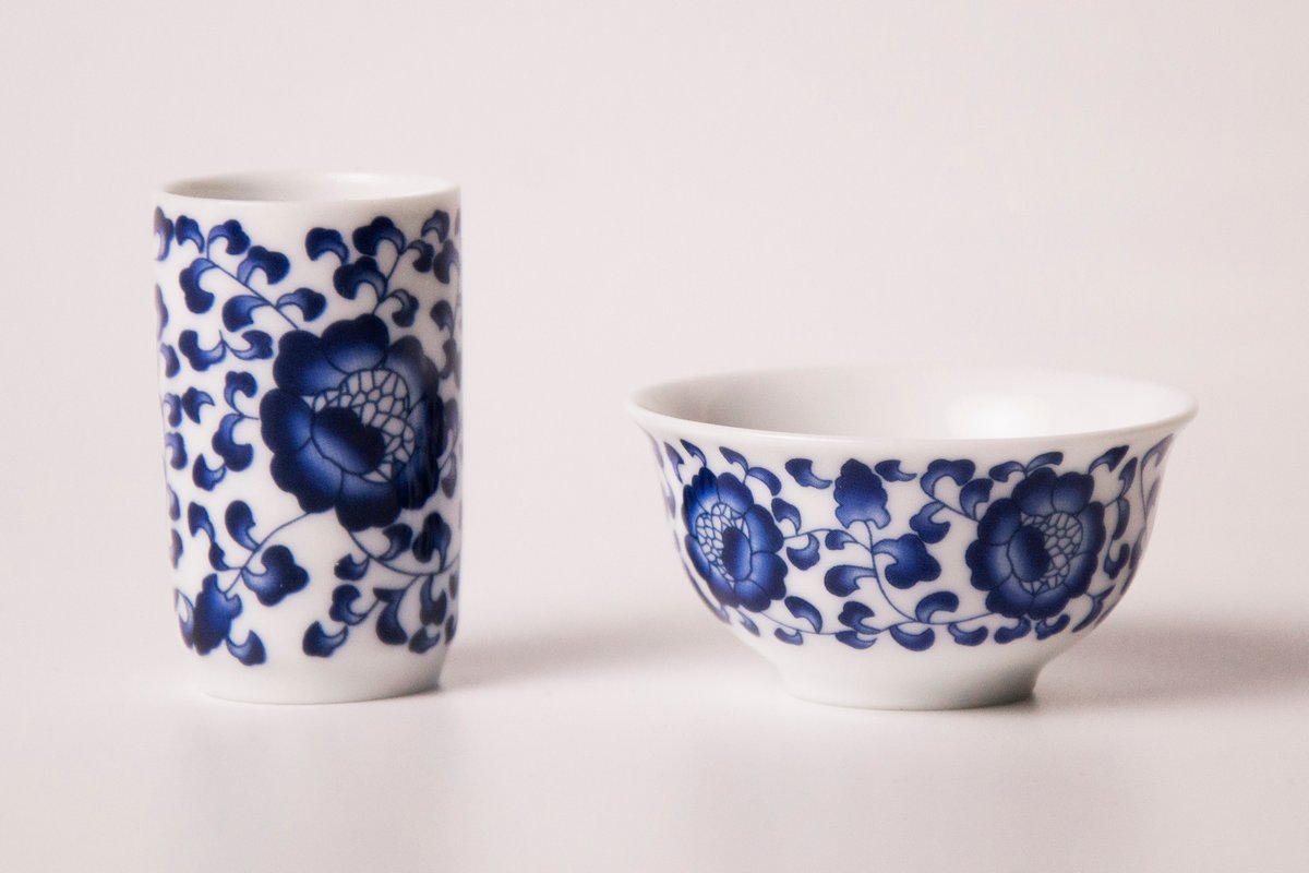 Чайная пара, фарфор, 30 мл.