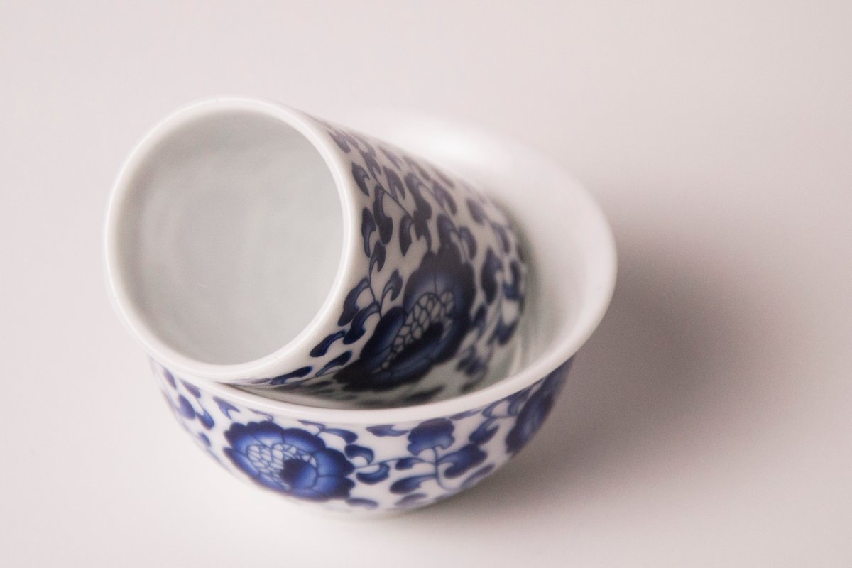 Чайная пара, фарфор, 30 мл.