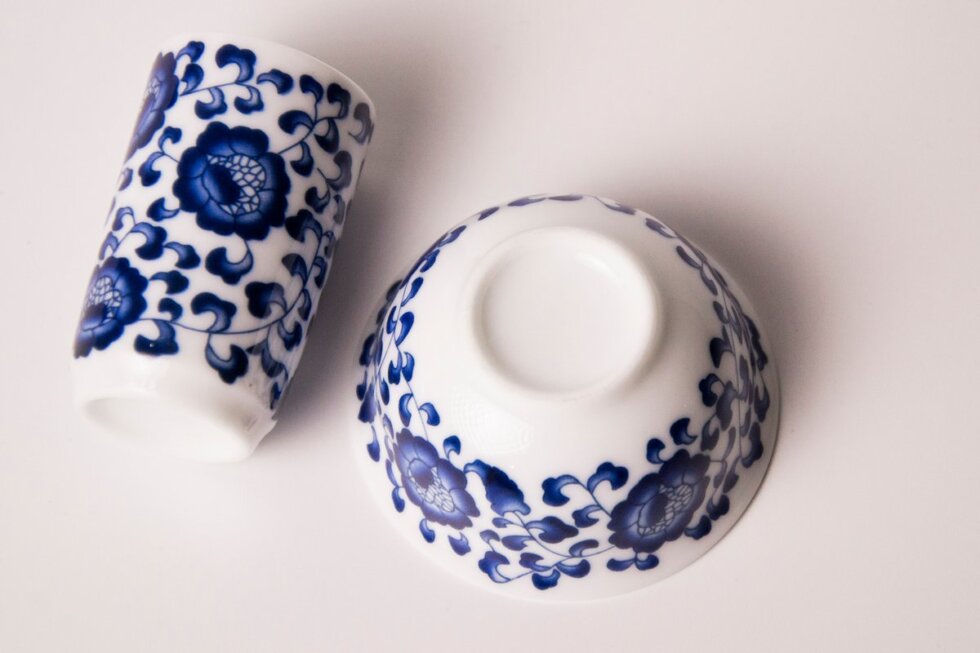 Чайная пара, фарфор, 30 мл.