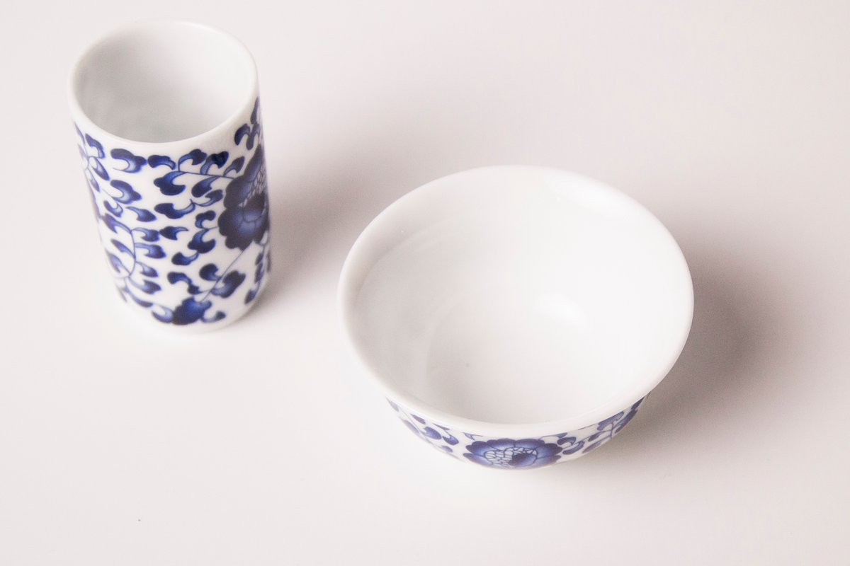 Чайная пара, фарфор, 30 мл.