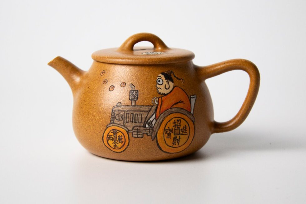 Исинский чайник из глины Дуань Ни от мастера Ван Ся, 140 мл.