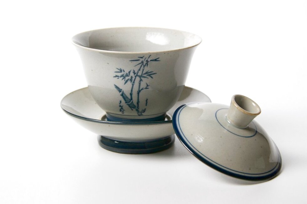 Керамическая гайвань с глазурью, 180 мл.