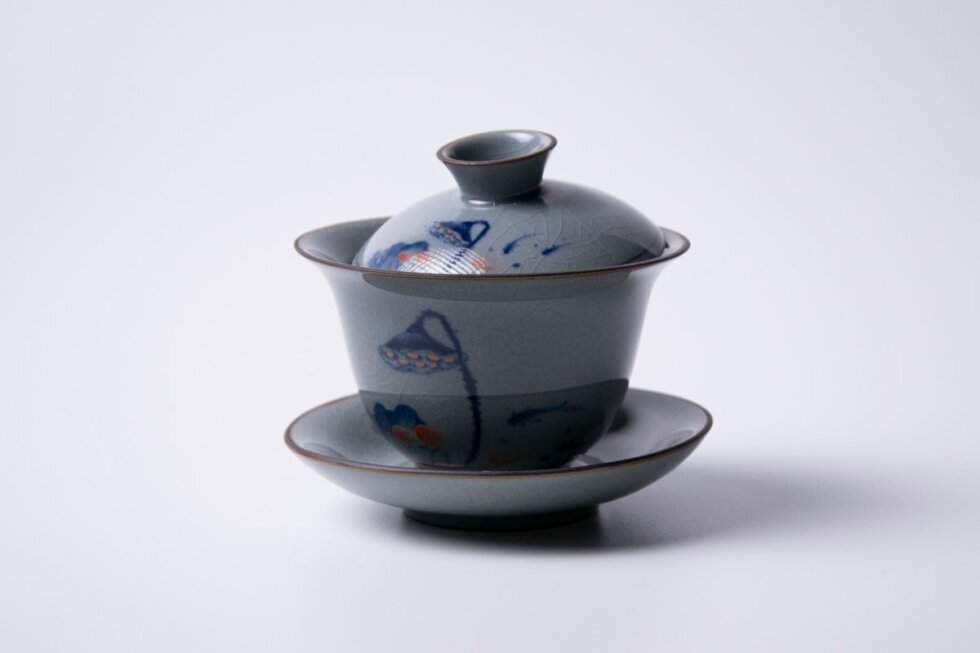 Керамическая гайвань с глазурью, 125 мл.