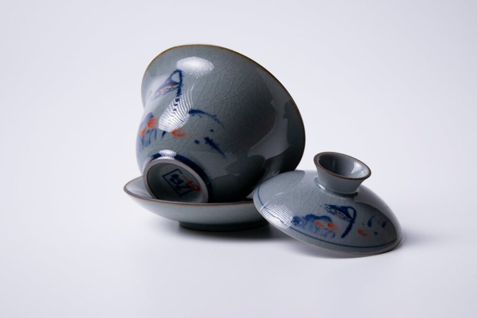 Керамическая гайвань с глазурью, 125 мл.