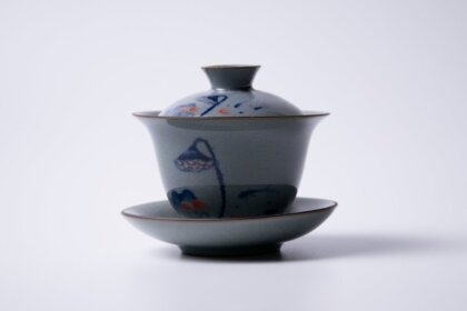 Керамическая гайвань с глазурью, 125 мл.