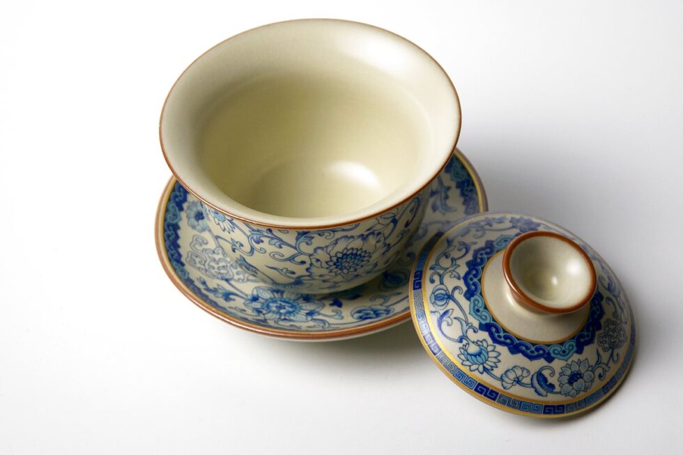 Керамическая гайвань с глазурью, 165 мл.