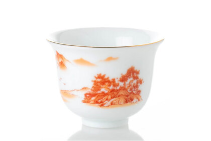 Пиала "Среди обдуваемых ветром вод", фарфор, 55 мл.