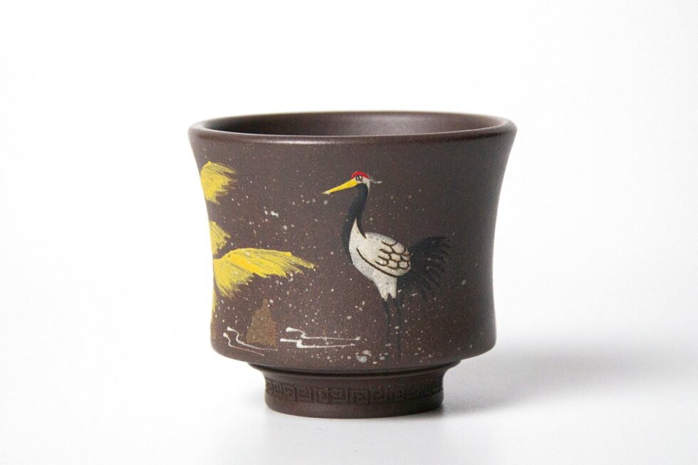 Пиала из исинской глины Цзы Ни, ручная роспись, 210 мл.