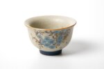 Пиала "Голубые цветки", керамика и глазурь, 70 мл.