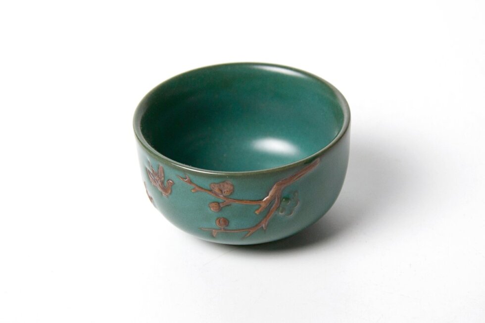 Керамическая пиала с глазурью, 60 мл.