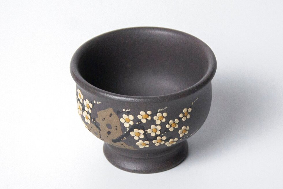 Пиала из исинской глины Цзы Ни, ручная роспись, 110 мл.