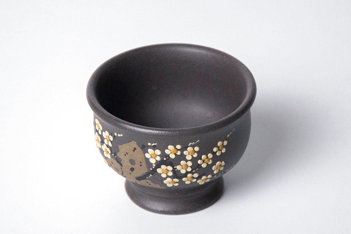 Пиала из исинской глины Цзы Ни, ручная роспись, 110 мл.