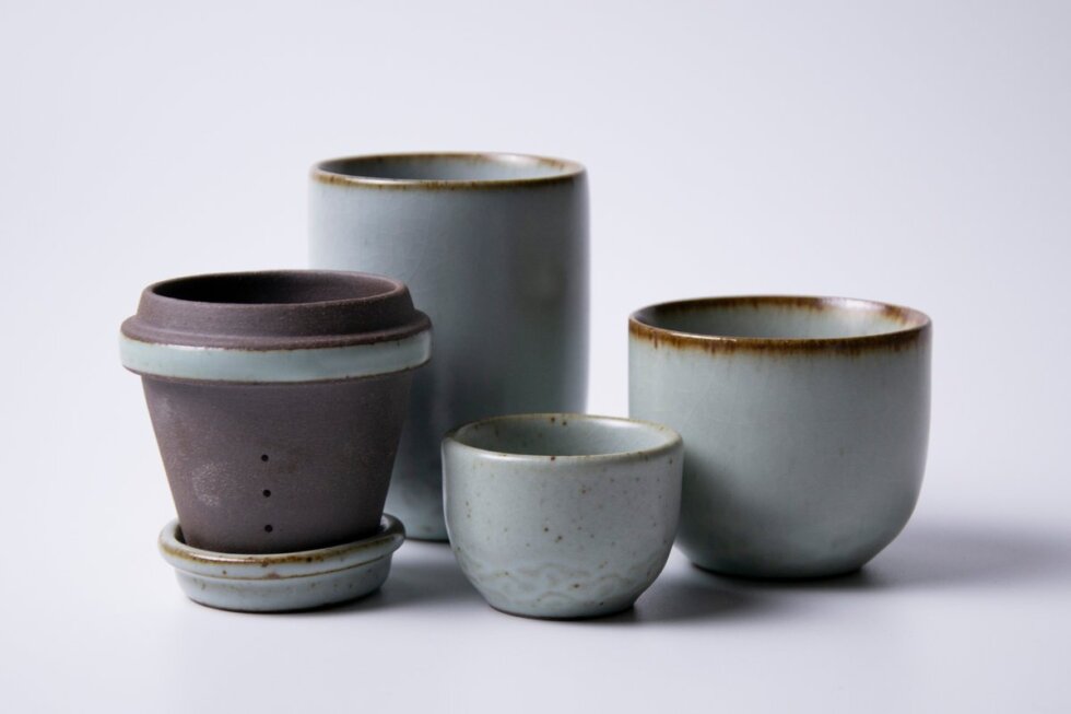 Набор посуды для заваривания чая, керамика и глазурь