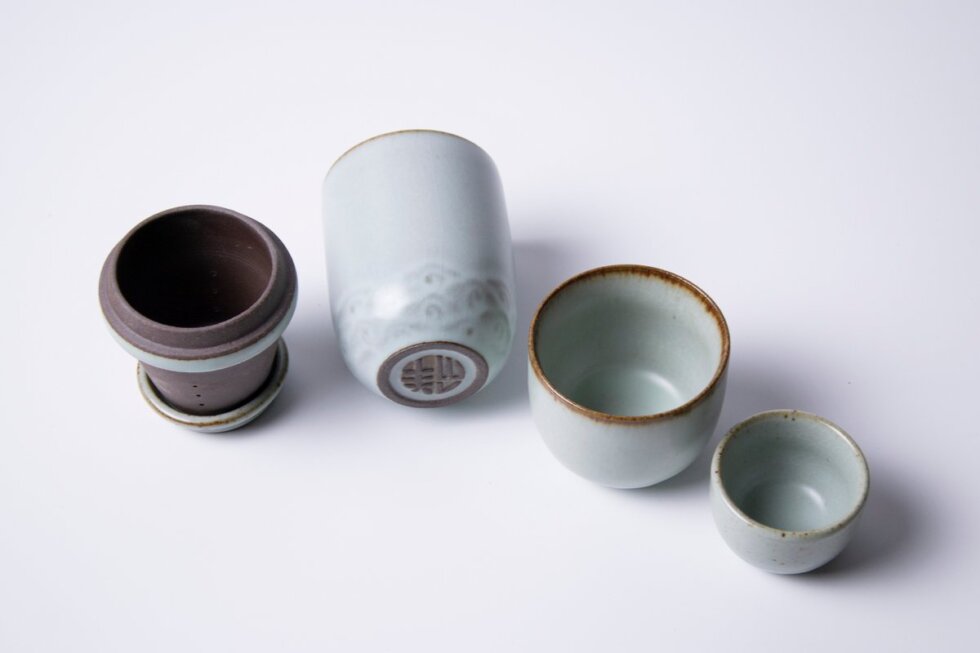 Набор посуды для заваривания чая, керамика и глазурь