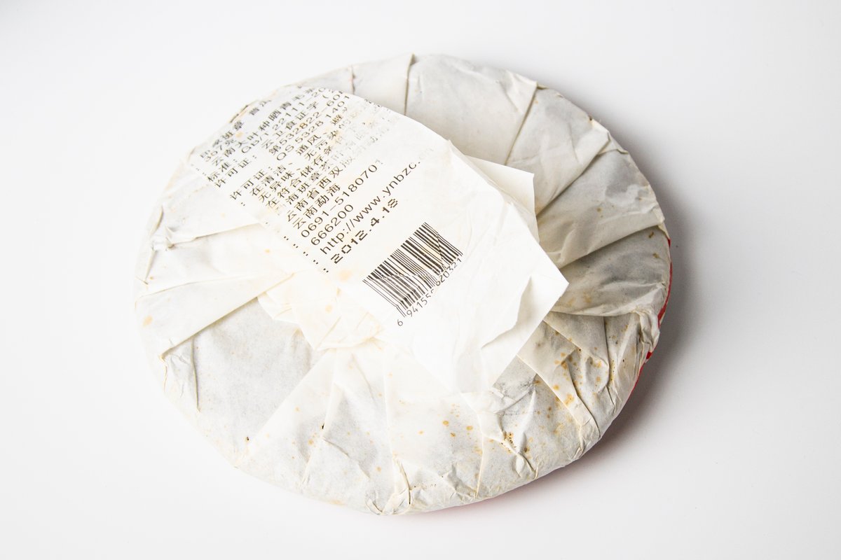 Выдержанный шу пуэр Лаоманьэ Баньчжан "Впечатление", 2012 год, 357 гр.