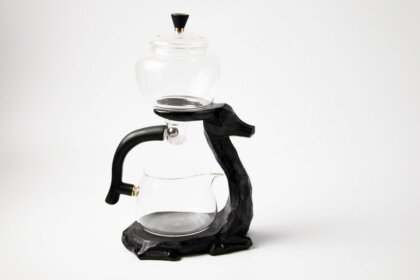 Заварочная станция "Темный олень", дерево и стекло